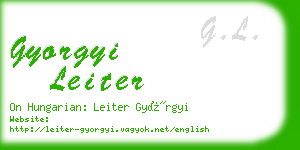 gyorgyi leiter business card